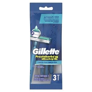 Máquinas Para Afeitar Desechables Gillette Prestobarba2 UltraGrip 3 Unds