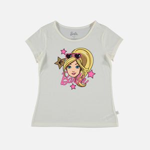 Camiseta Niña Barbie Mic Marfil 233875