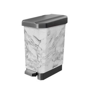 Canecas Estra Bins pedal 10L IML Marmol