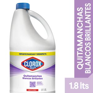 Blanqueador Clorox Blancos Brillantes Sin Cloro 1800 Ml