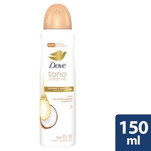 Desodorante Dove Aerosol Coco Aceites Esenciales y Vitamina E 150 Ml