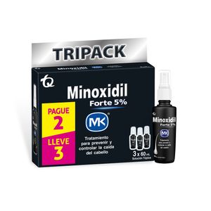 Minoxidil Forte Mk Tripack 60 Ml x3 Unds