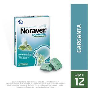 Noraver Garganta Menta Forte X12 Tabletas