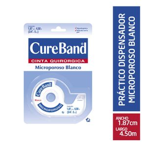 Cinta Micropore Blanco Cure-Band 1.87cm x 4.5m