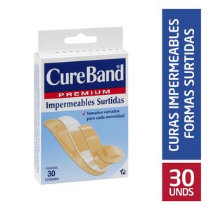 Curas Cureband Premium Impermeables Surtidas X30 Unds