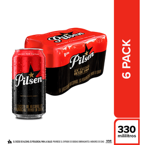 Cerveza Pilsen Lata 330 Ml X6 Unds