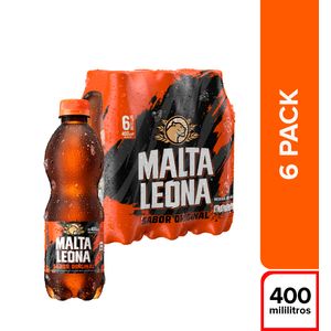 Bebida Malta Leona en Botella PET 400 ML X6 Unds
