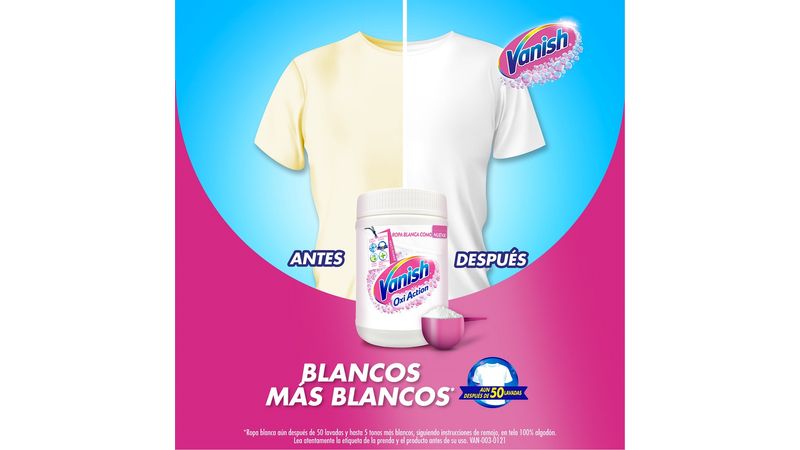 Quitamanchas Vanish Polvo Rosa + Blanco 450 g 2 un.