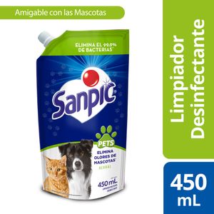 Eliminador de Olores Sanpic para Mascotas Multisuperficies 450 Ml