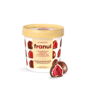 Frambuesas Bañadas en Chocolate con Leche - Franuí x 150 g