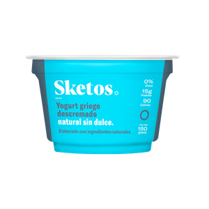 Yogurt Sketos Griego Descremado Natural Sin Dulce 150 G