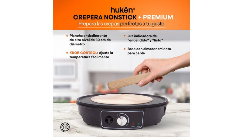 Crepera Eléctrica Nonstick Premium MasterChef® by Hukën® MASTERCHEF