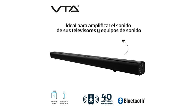 Barra De Sonido Para Tv, 40W Rms VTA