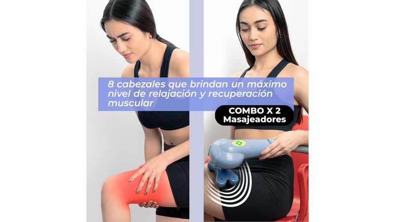 Masajeador eléctrico 8 en 1 corporal, lumbar, cuello, cabeza