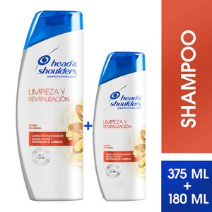 Shampoo Head & Shoulders Limpieza y Revitalizacion 375ml + 180ml