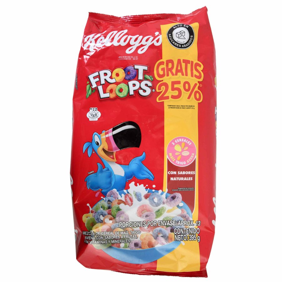 Cereal Froot Loops Kellogs Bolsa 210 g 