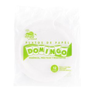 Plato Domingo S/Imp Grandes 23 Cm X12 Unds