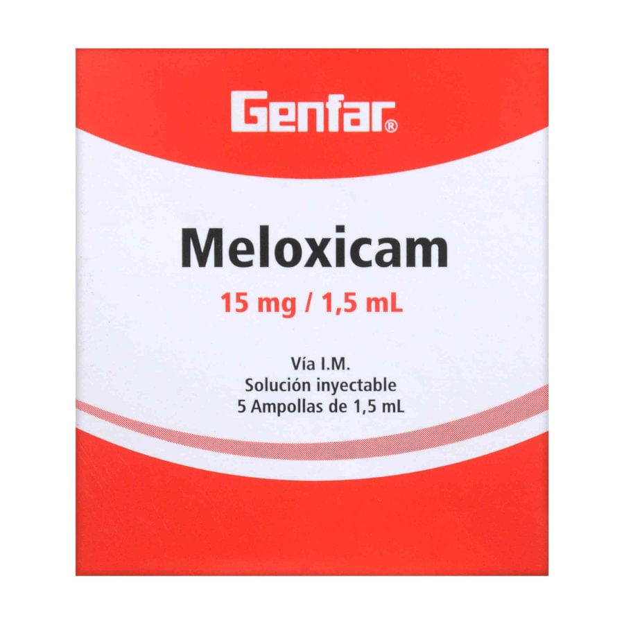 MELOXICAM INYECTABLE GENFAR 15MG/1.5ML X 1 AMPOLLA