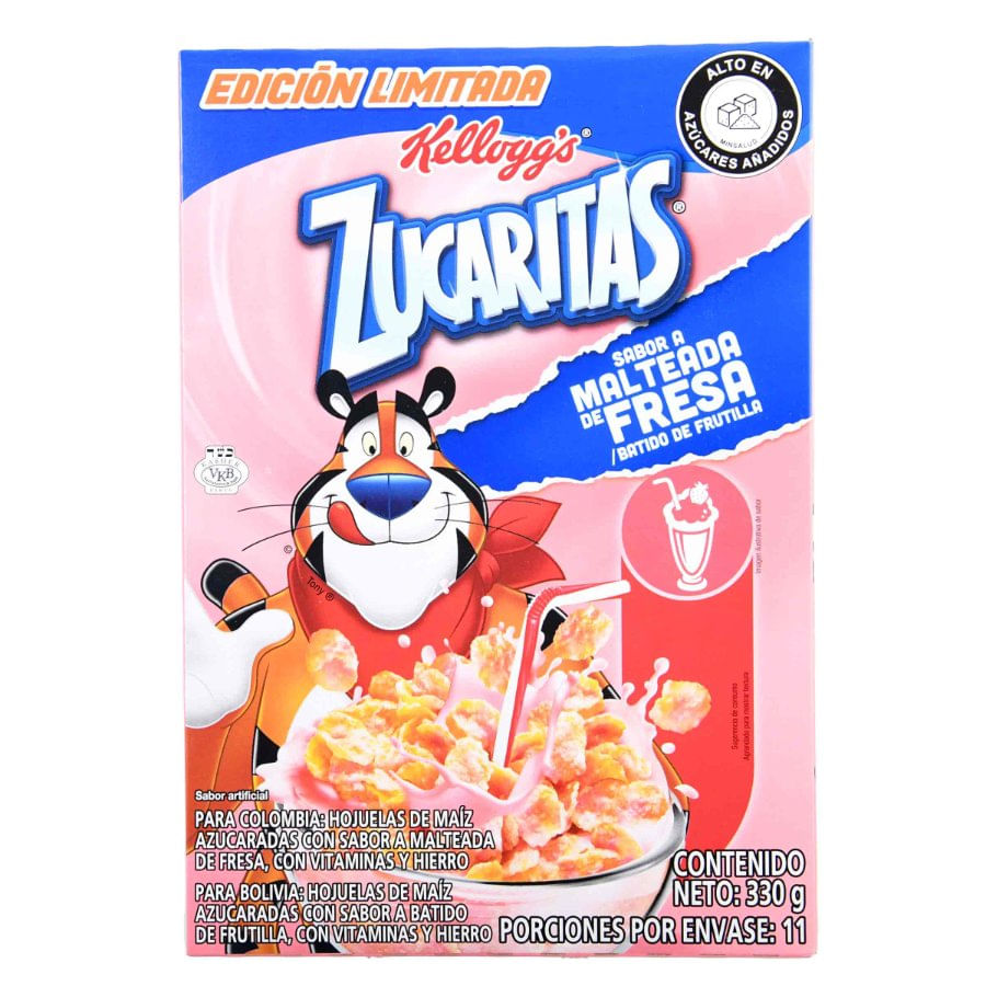 Cereal Kellogg Zucarita Malteada Fresa 330g Olímpica 4219