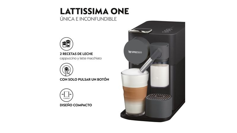 Cafetera Nespresso Lattissima One Negra