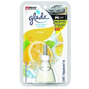 Ambientador Glade Auto Sport Citrus Repuesto  7ml
