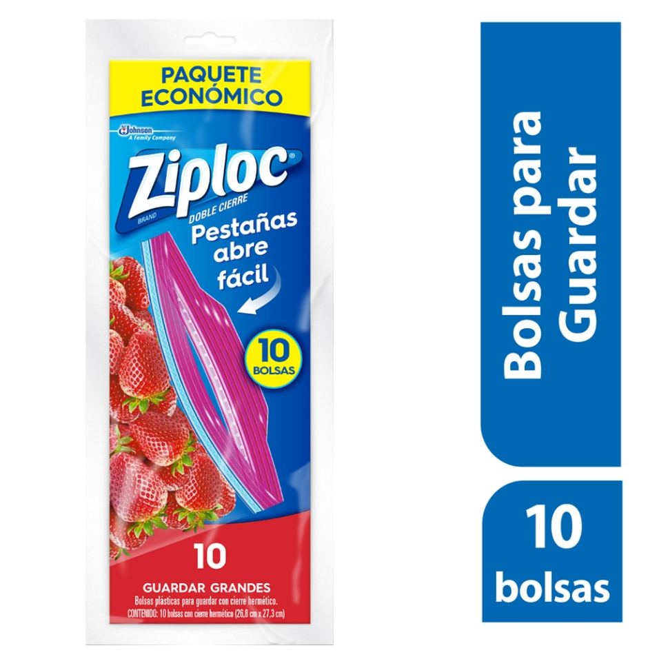 BOLSAS ZIPLOC GRANDES 10U
