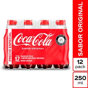 Gaseosa Coca Cola Original 250 Ml X12 Unds
