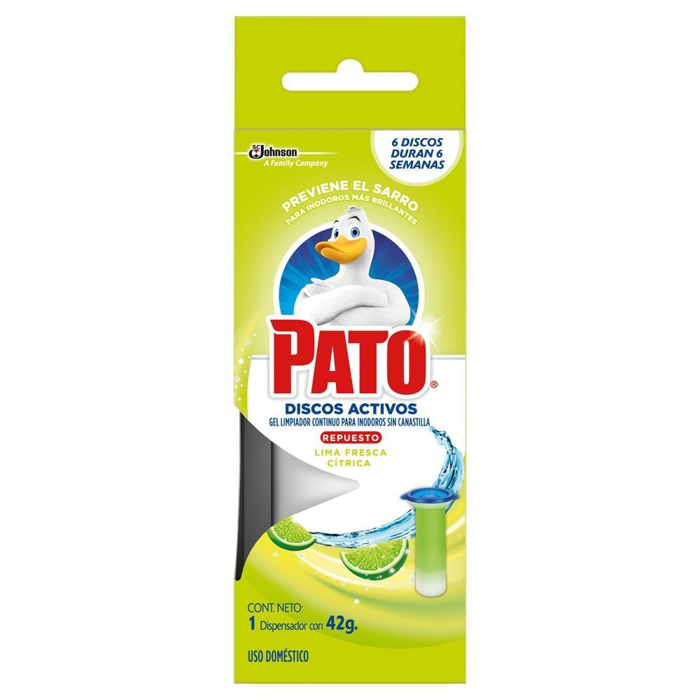 Desinfectante Inodoro Pato Discos Activos Citrico Repuesto 36ml - Olímpica