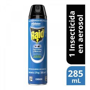 Insecticida Raid Aerosol Mata Moscas y Mosquitos 285ml