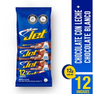 Chocolatina Jet Leche y Calcio 12 G X12 Unds