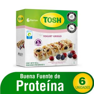 Cereal Tosh Barra Yogurt Proteína 27 G X 6 Unds