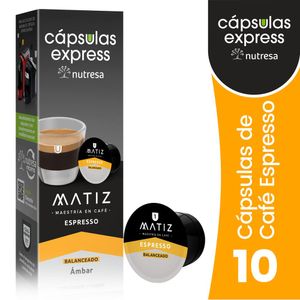 Café Matíz Ámbar Cápsulas Express 8 G X10 Unds
