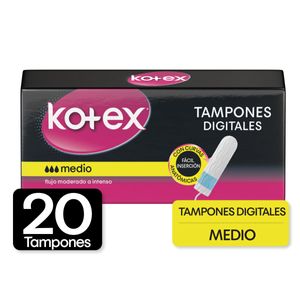Tampones Kotex Digital Medio 20 Unds
