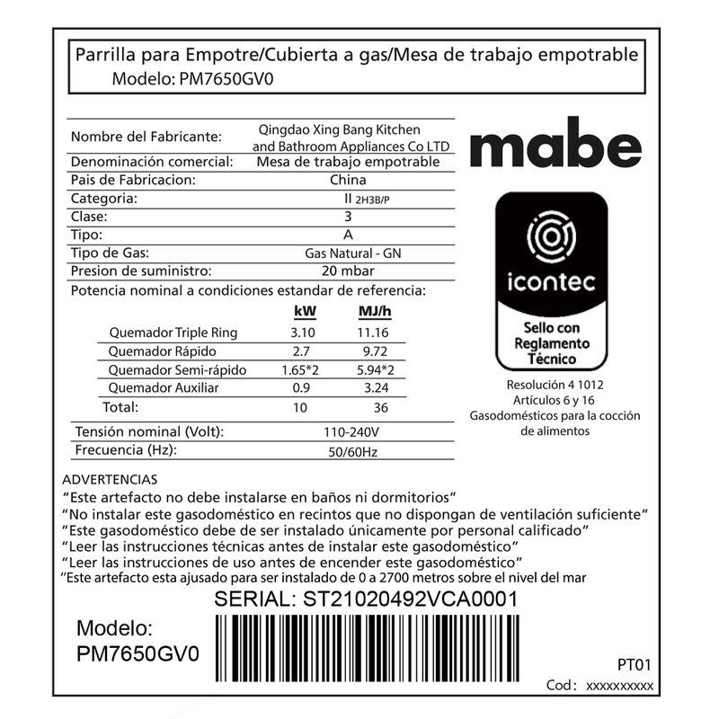 Cubierta-De-Empotre-A-Gas-76-Cm-Vidrio-Negro-Mabe---Pm7650Gv0