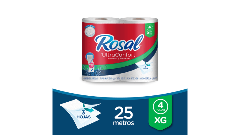 Papel Higienico Rosal x 1 20 Metros