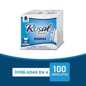 Servilleta Rosal Blanca X100 Unds