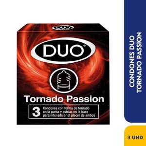 Condones Duo Tornado Passion X3 Unds