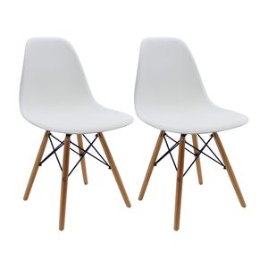 Kit x2 Sillas DKR Tipo Eames Blancas