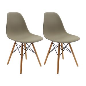Kit x2 Sillas DKR Tipo Eames Beige