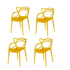 Kit x4 Sillas Solna Tipo Master Amarillas