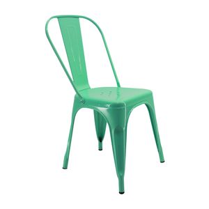 Kit x4 Sillas Tipo Tolix Metálicas Verde Menta