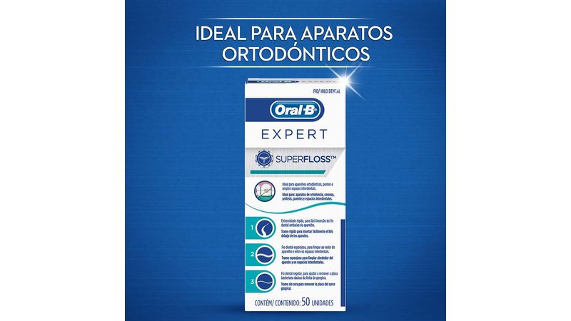 Uso de Hilo Dental Oral-B Superfloss 