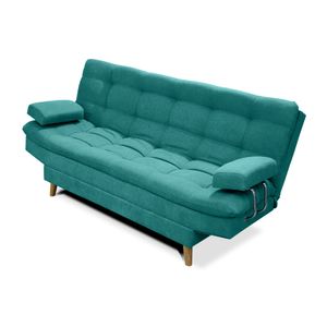 Sofacama  Carvallo Lux Tela Turquesa