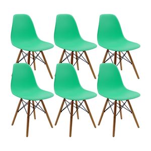 Kit x6 Sillas DKR Tipo Eames Verde Menta