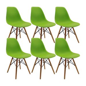 Kit x6 Sillas DKR Tipo Eames Verde