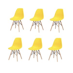 Kit x6 Sillas DKR Tipo Eames Amarillas