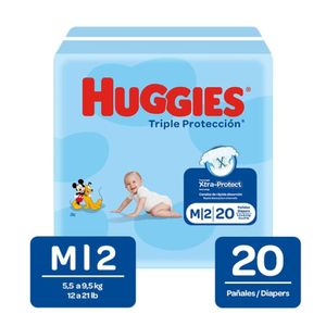 Pañal Huggies Triple Protección Etapa 2 M X20 Unds