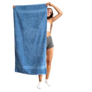 Toallas de baño de cuerpo hotelera 100% algodón 70x140 cm Azul