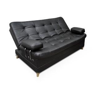 Sofacama  Dolce Tipo Cuero Negro