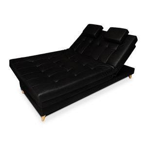 Sofacama  Balmain Tipo Cuero Negro